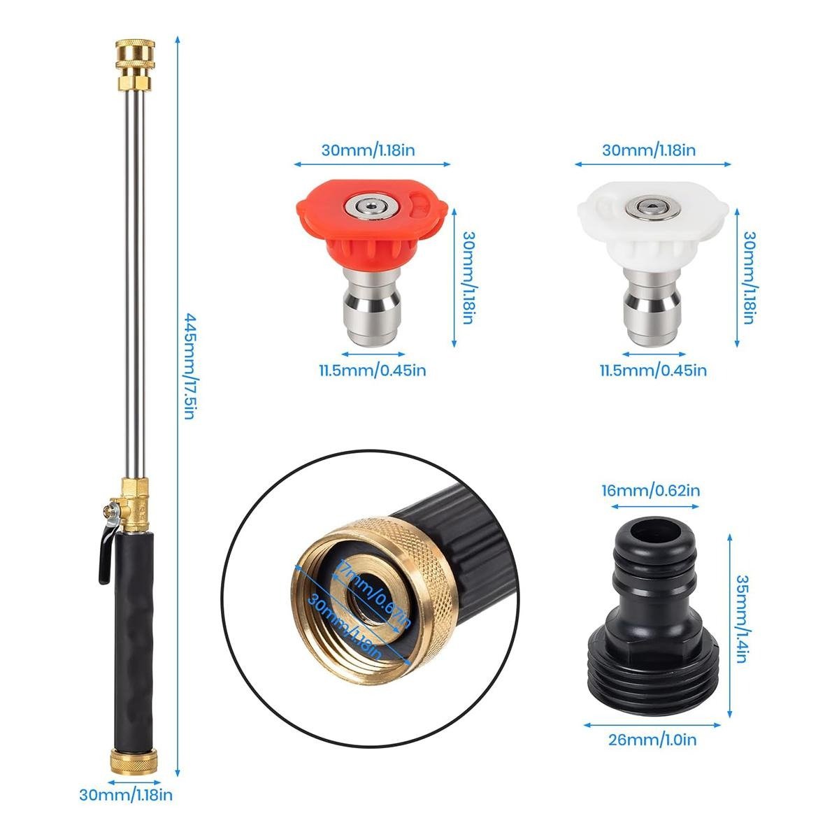 24-Hour Flash Deal🚿 Jet Nozzle Power Washer for Garden Hose – Hydro Jet High-Pressure Cleaning Wand