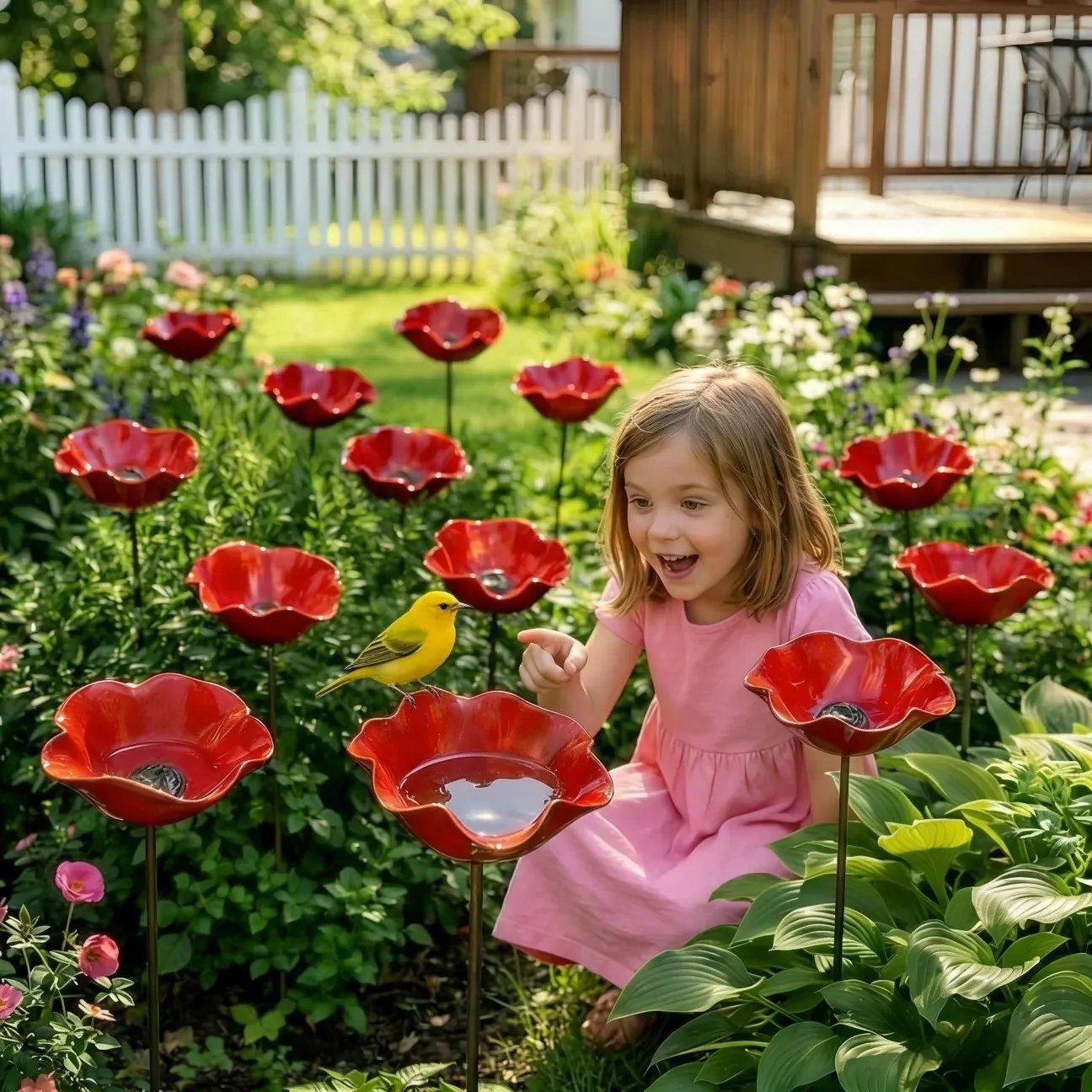 💖🎁49% off Mother's Day gifts 2026 –🐦Handcrafted metal flower garden stake