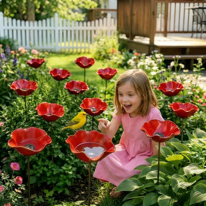 💖🎁49% off Mother's Day gifts 2026 –🐦Handcrafted metal flower garden stake