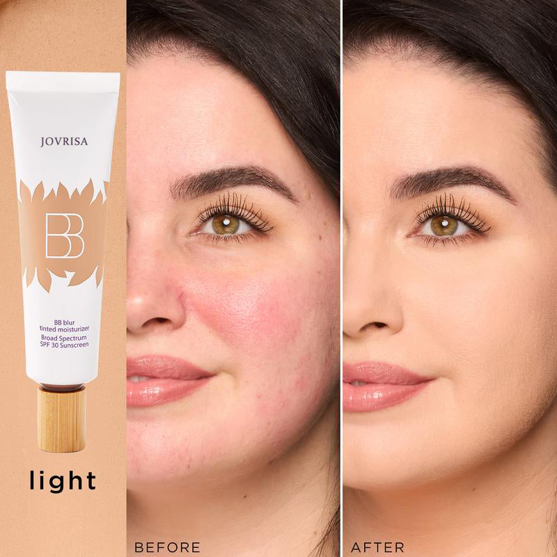 Jovrisa BB blur tinted moisturizer SPF 30 - instantly brightens, hydrates & smooths your skin
