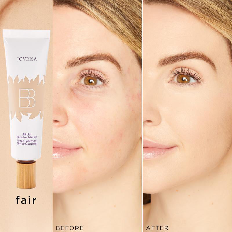 Jovrisa BB blur tinted moisturizer SPF 30 - instantly brightens, hydrates & smooths your skin