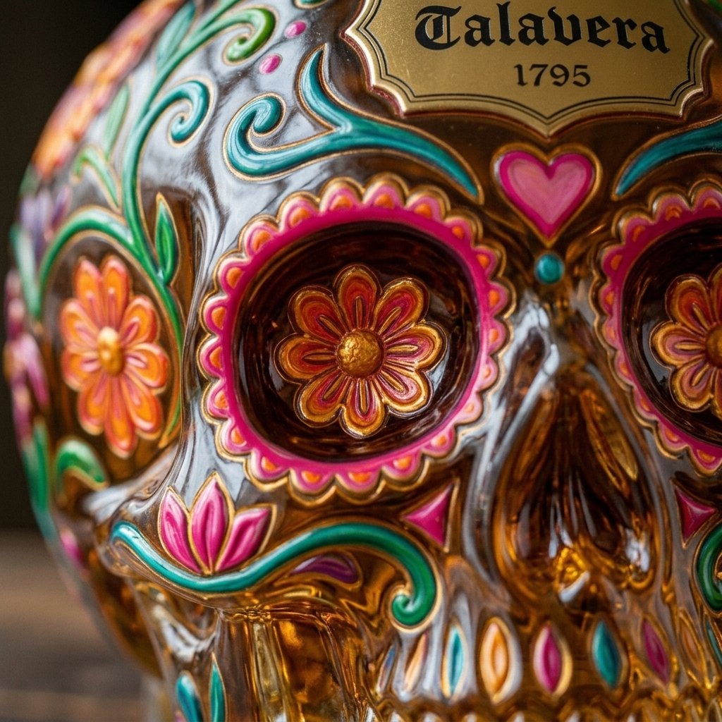🔥HOT SALE 49% OFF - Day of the Dead Limited Edition Tequila Bottle & Goblet – Limited Edition Art Glass