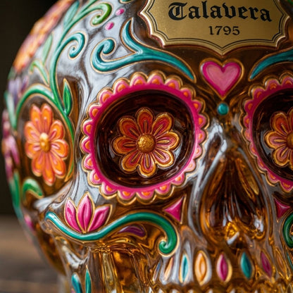 🔥HOT SALE 49% OFF - Day of the Dead Limited Edition Tequila Bottle & Goblet – Limited Edition Art Glass
