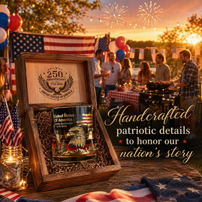 🏆 66K+ Sold ⚡ 250th Anniversary Patriotic Whiskey Glass (1776–2026) 🎁