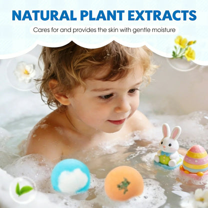 🔥🛁 Natural Bath Bombs for Kids with Mega Bubbles & Surprise Inside 🥚✨12 pcs[1 Box]