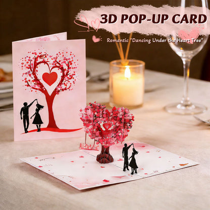 💝Buy 2 free 1-Romantic "Dancing Under the Heart Tree" 3D Greeting Card