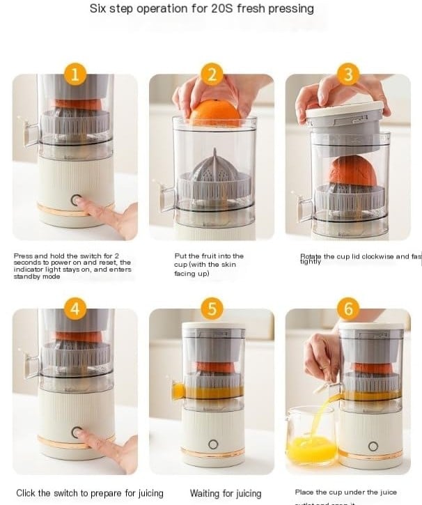 🚚Free Shipping🔥2026 New Electric Lemon Juicer, Portable Rechargeable Juicer Machines with USB Cable