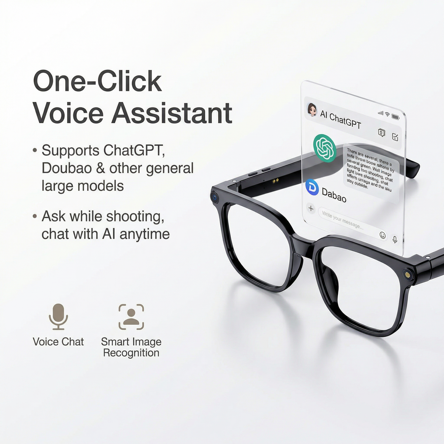 Tobfun Smart AI Camera Glasses