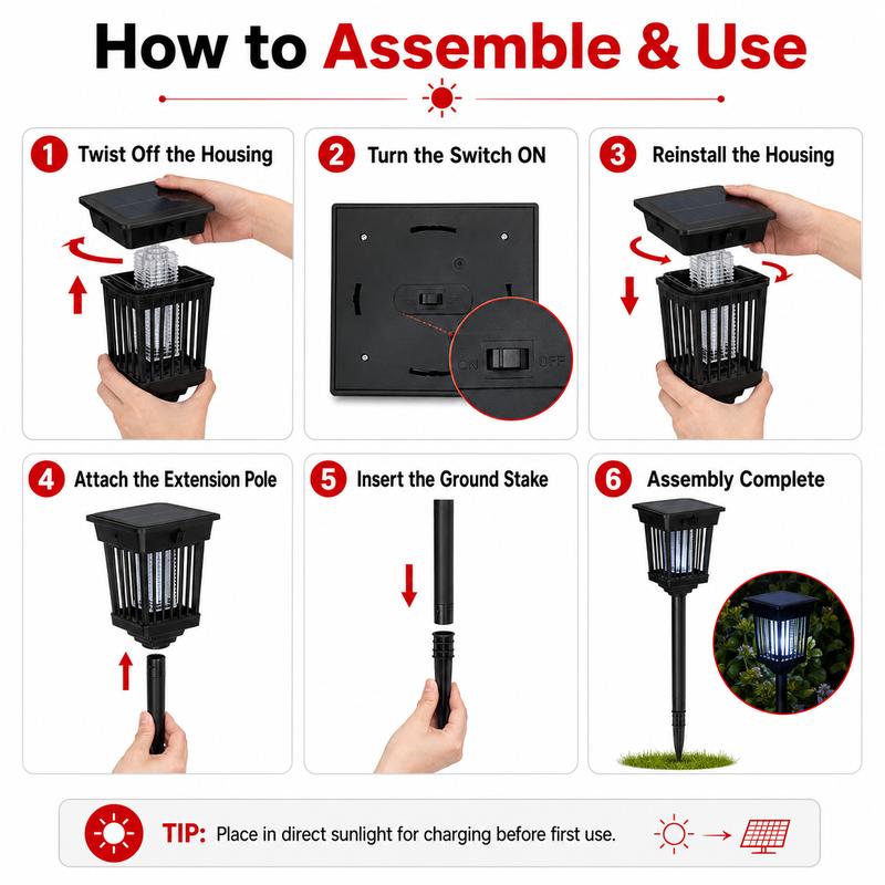 Solar Mosquito Zapper Light