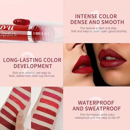 2026 Hot 49% OFF💖10Pcs Liquid Matte Matt Lipstick Set, Long Lasting Lipstick 24 hour Waterproof Lip Gloss