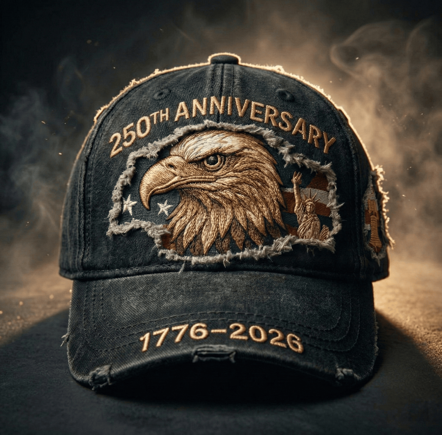 America 250 Cap 🇺🇸 – 💥Heavyweight Washed Canvas Patriotic Hat、Limited Collector's Edition