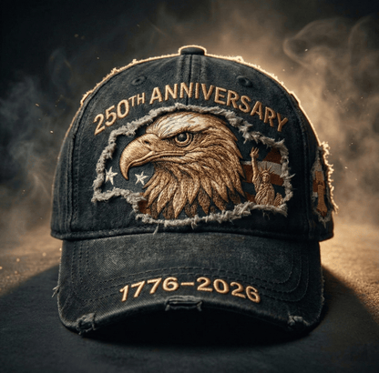 America 250 Cap 🇺🇸 – 💥Heavyweight Washed Canvas Patriotic Hat、Limited Collector's Edition