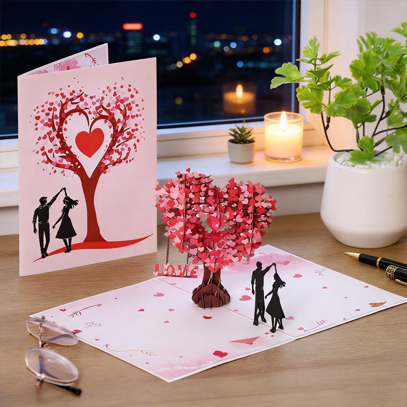 💝Buy 2 free 1-Romantic "Dancing Under the Heart Tree" 3D Greeting Card