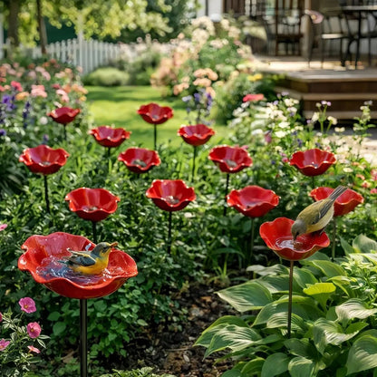 💖🎁49% off Mother's Day gifts 2026 –🐦Handcrafted metal flower garden stake