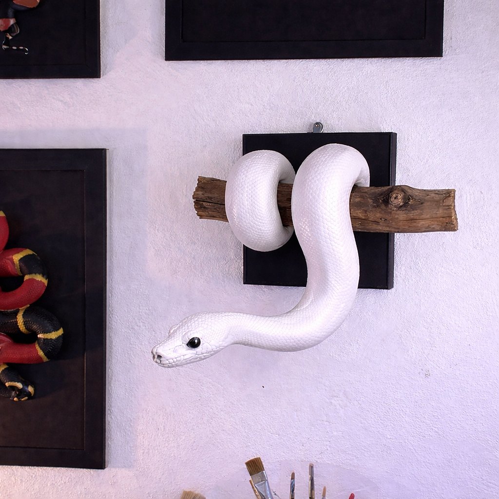 Golden Ball Python Wall Sculpture | Symbol of Strength & Prosperity🖤 Buy 2 Free Shipping