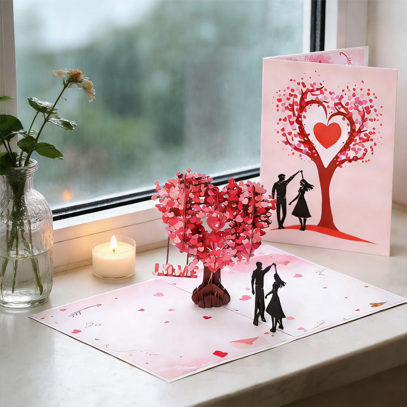 💝Buy 2 free 1-Romantic "Dancing Under the Heart Tree" 3D Greeting Card