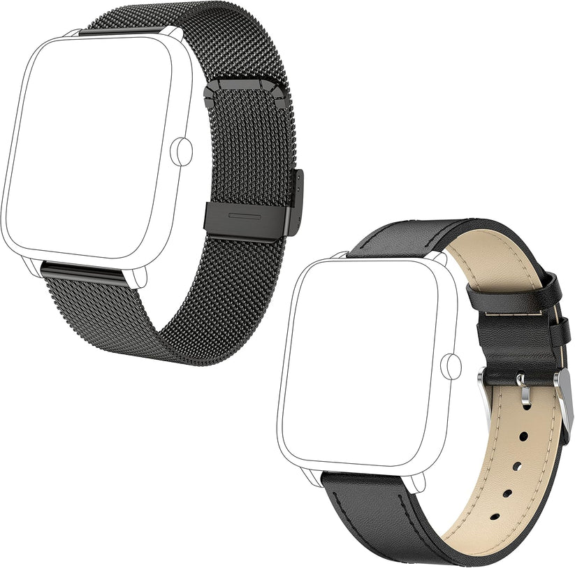 Stainless Black+Leather Black