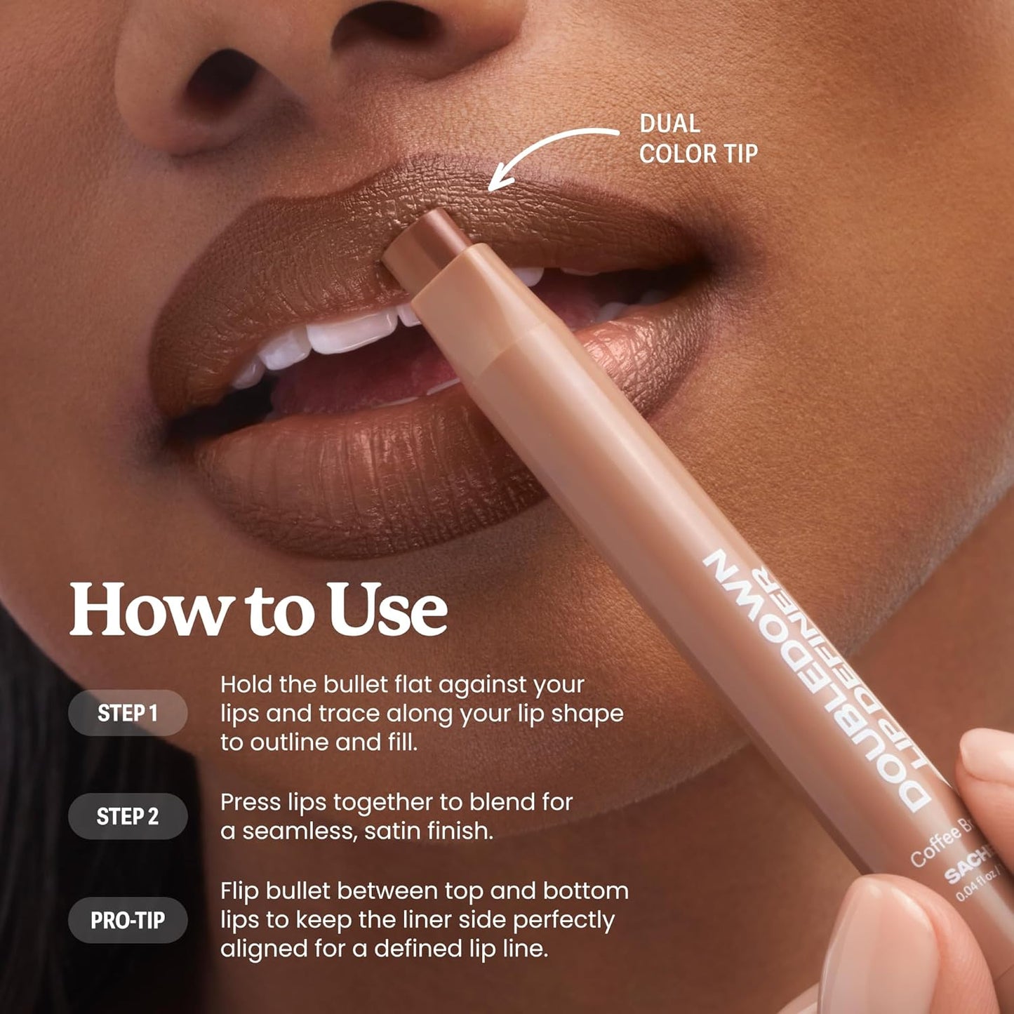 sacheu DoubleDown Lip Definer - 2-in-1 Lip Liner & Balm