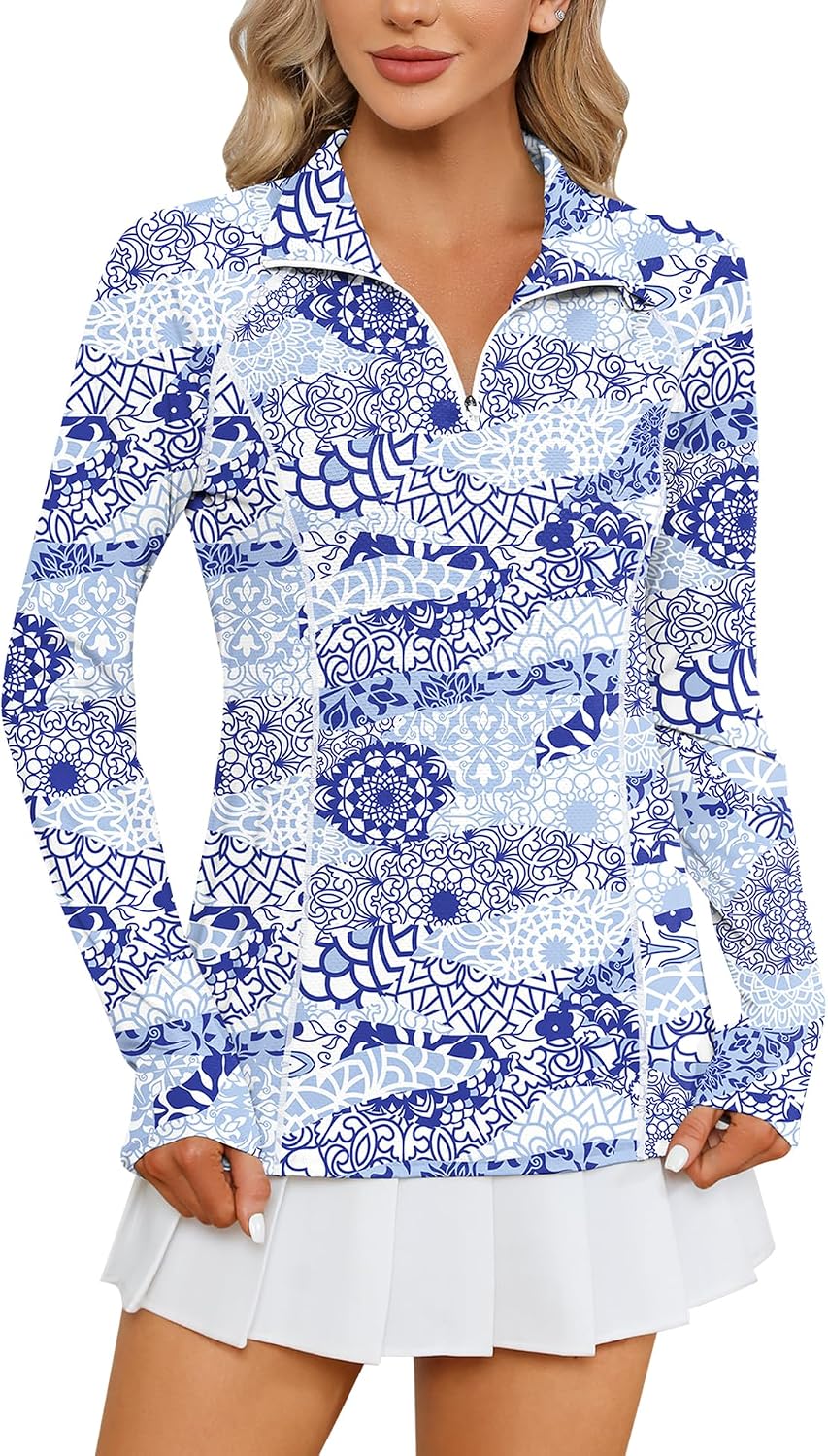 White Blue Print