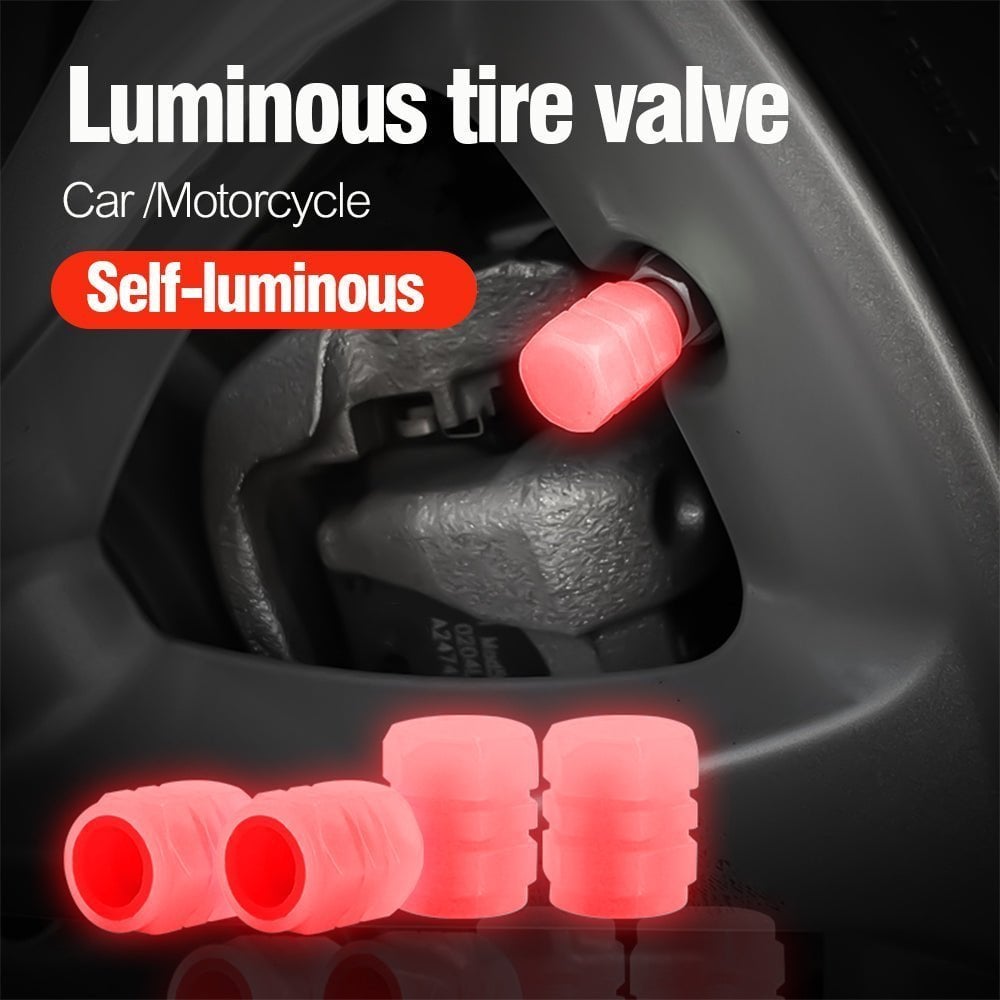 (🔥3rd Anniversary Sale) - Fluorescent Tire Valve Caps