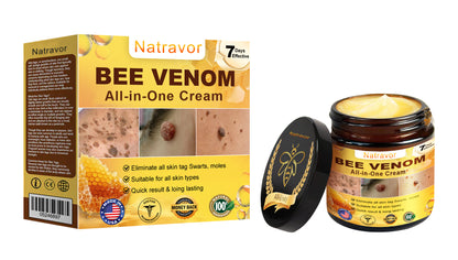 Natravor™ 𝐁𝐞𝐞 𝐕𝐞𝐧𝐨𝐦 𝐀𝐥𝐥-𝐢𝐧-𝐎𝐧𝐞 𝐂𝐫𝐞𝐚𝐦–🌸 Anti-aging,Hydrating, Skin Repair, Even Tone, Acne and Dark Spot Treatment, Wart and Mole Removal, Psoriasis Relief