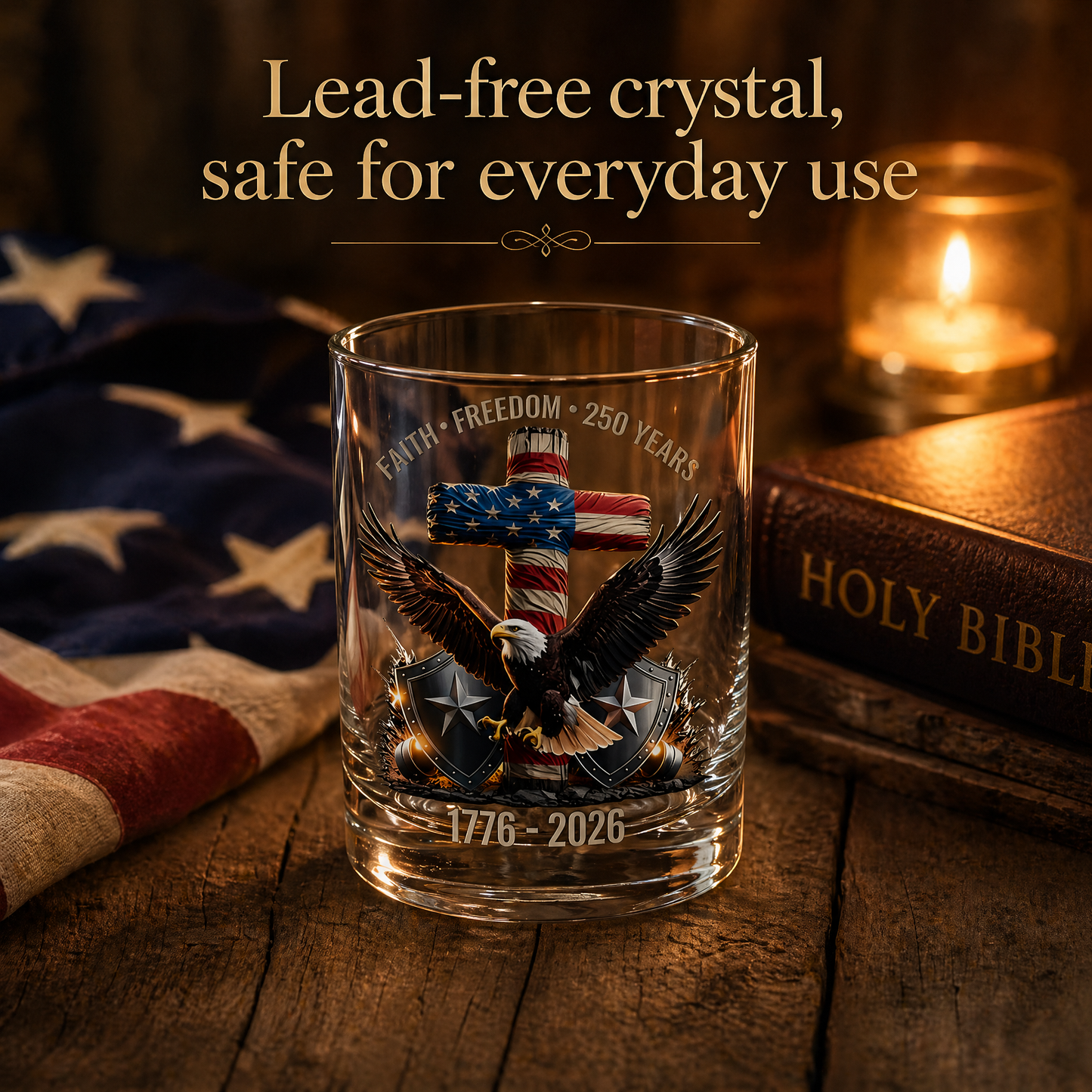 🏆 66K+ Sold ⚡ 250th Anniversary Patriotic Whiskey Glass (1776–2026) 🎁