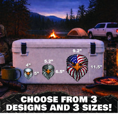 🔥Last Day 49% OFF - 🦅Reflective Eagle Eyes USA Flag Decal – Waterproof Patriotic Vinyl Sticker for Trucks, Cars & Gear