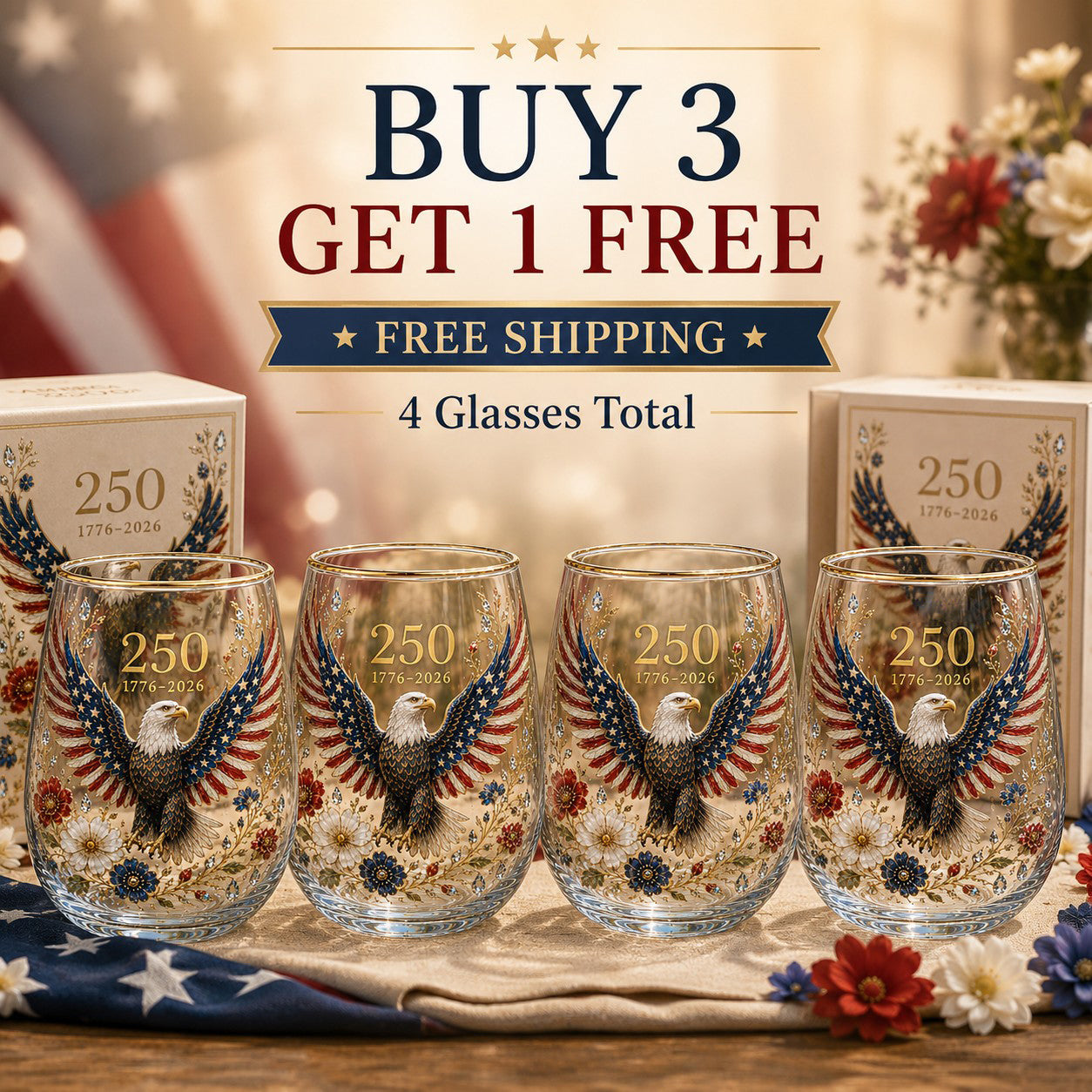 4-Glass Family Set