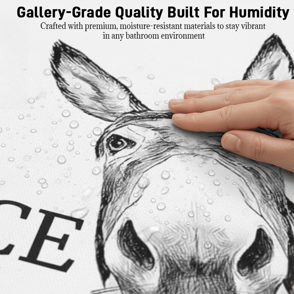 The "Nice Ass" Cheeky Donkey Bathroom Canvas Art