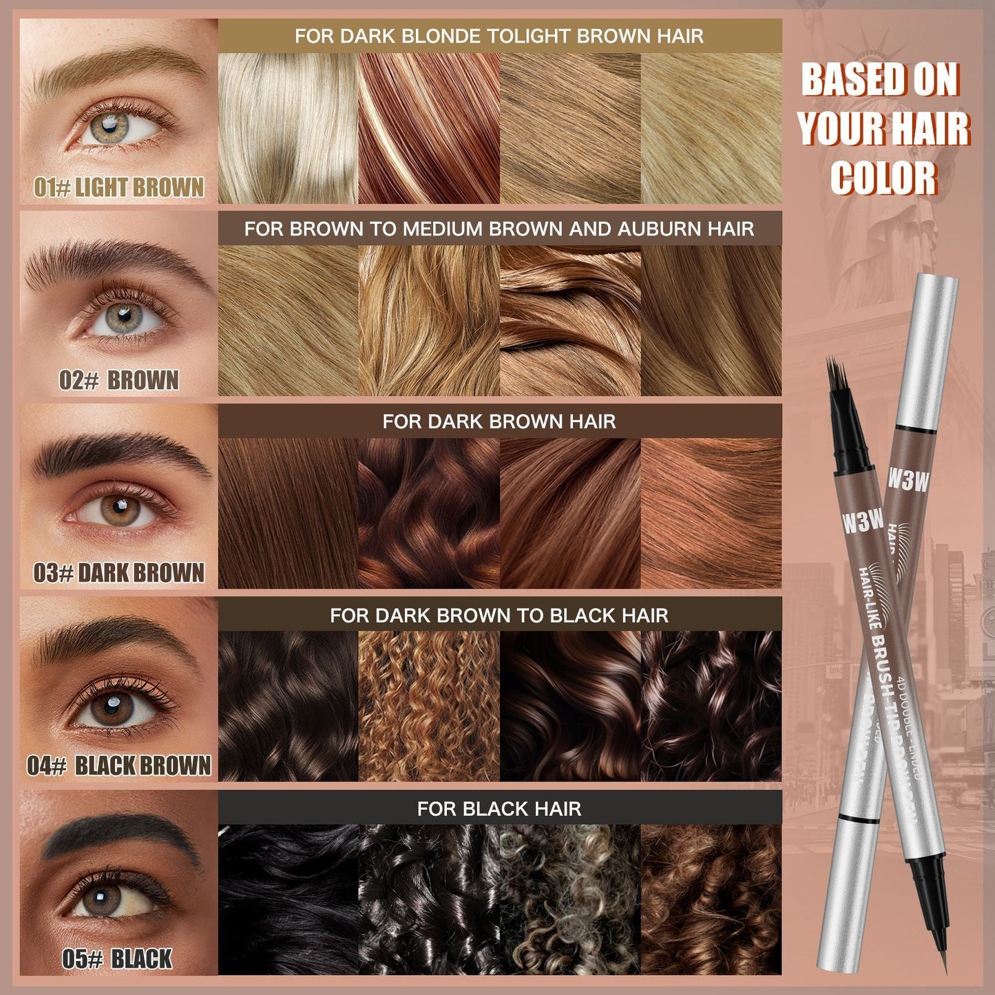 🌟 Achieve Perfect Brows✨ 4D Brow Pen – For Natural, All-Day Eyebrow & Eyeliner Perfection! 💁‍♀