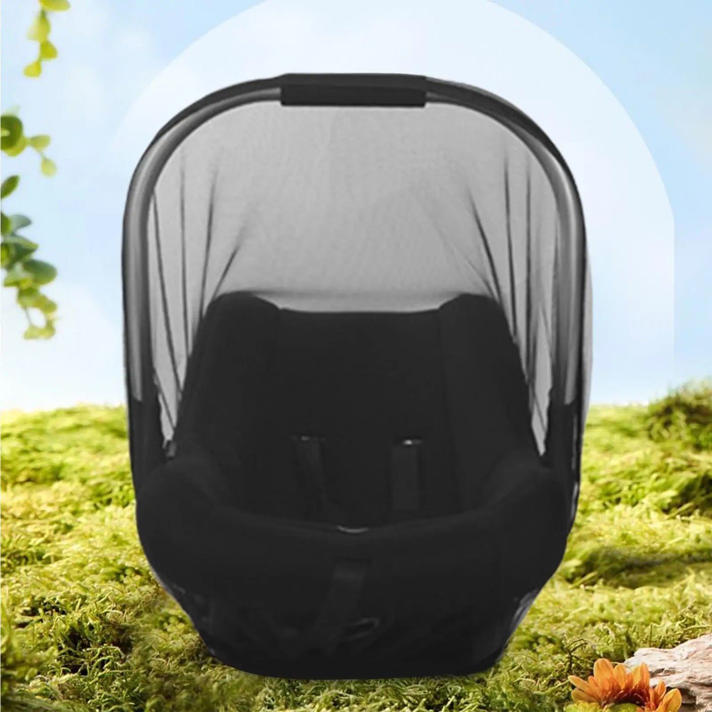 Baby Stroller Fly Net Toddler Stroller Fly Net Cover Fine Mesh Elastic Barrier with Storage Bag for Cradles Bassinets Car Seats