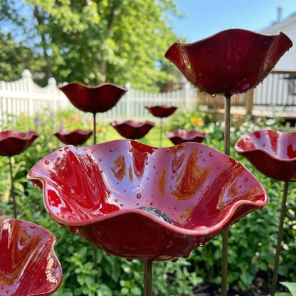 💖🎁49% off Mother's Day gifts 2026 –🐦Handcrafted metal flower garden stake