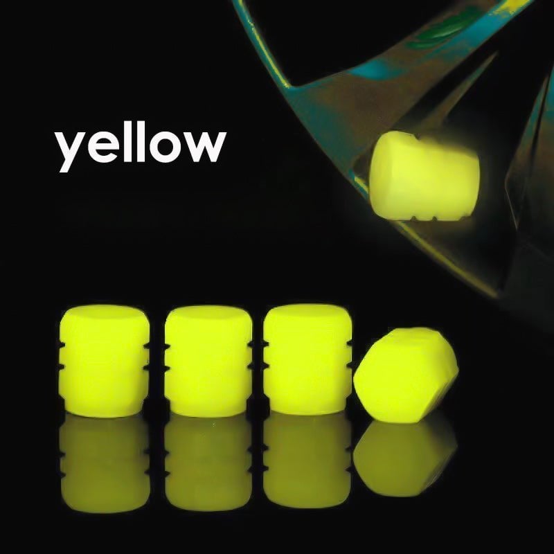 (🔥3rd Anniversary Sale) - Fluorescent Tire Valve Caps