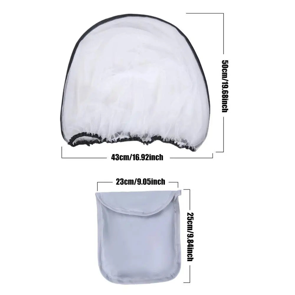 Baby Stroller Fly Net Toddler Stroller Fly Net Cover Fine Mesh Elastic Barrier with Storage Bag for Cradles Bassinets Car Seats