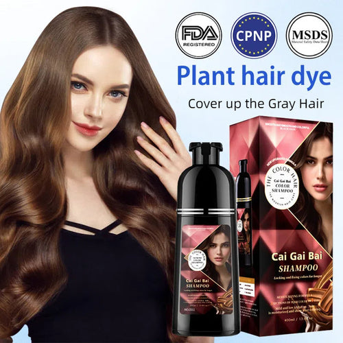 🍎 NOW 50% OFF! ✨ 3-in-1 Hair Coloring Shampoo, Plant Extracts for Vibrant Hair