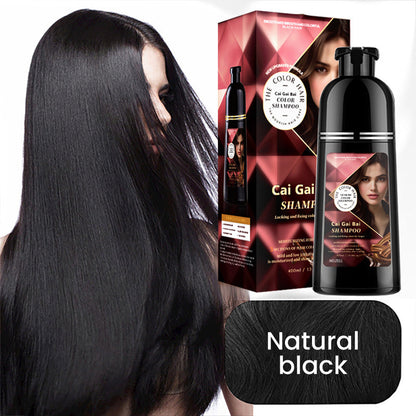🍎 NOW 50% OFF! ✨ 3-in-1 Hair Coloring Shampoo, Plant Extracts for Vibrant Hair